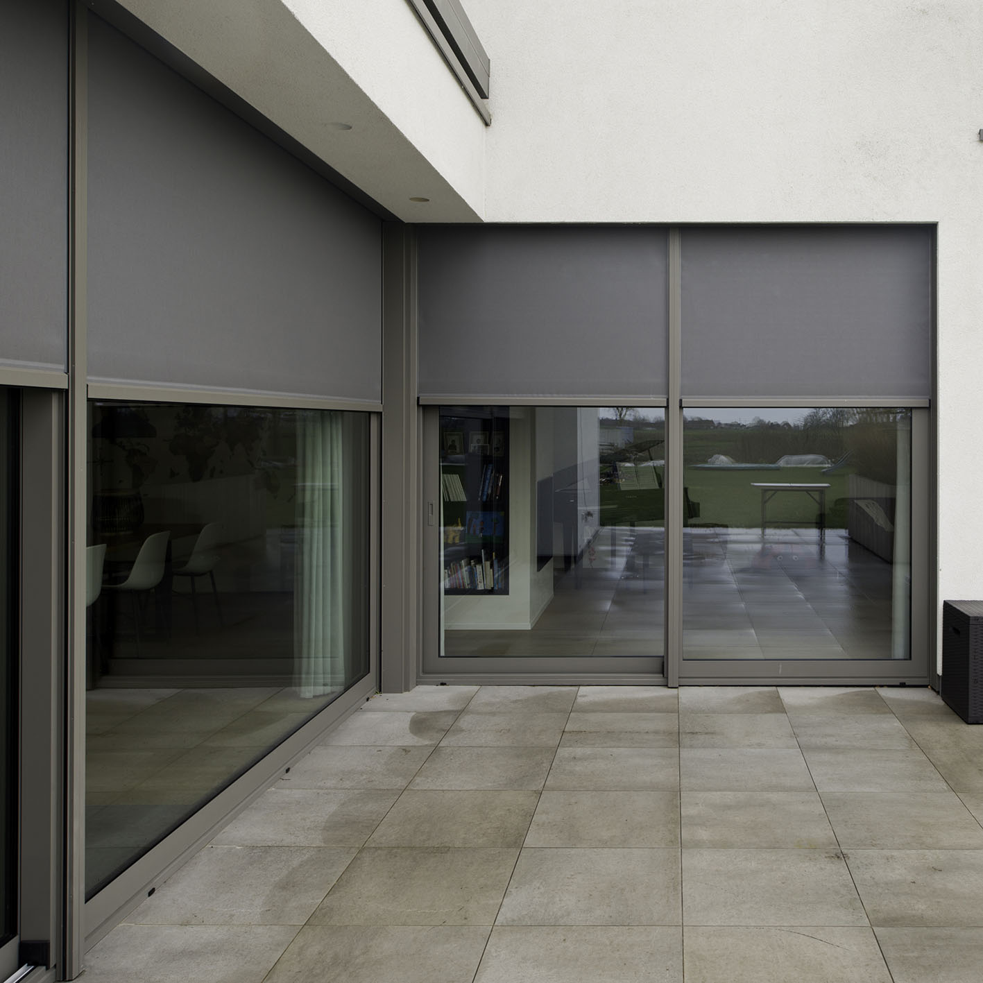 Awning sliding doors grey sq
